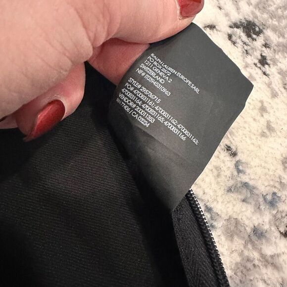 Club Monaco Linzee Wool Blend Black Mid Rise Trouser pants Size 2 Button Hem - Picture 7 of 11